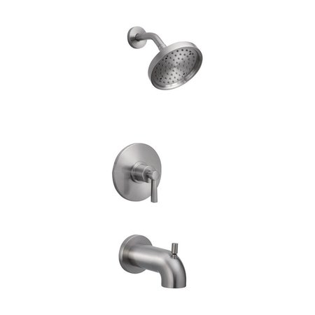 COMFORTCORRECT Coastal One Handle Tub & Shower Faucet, Brushed Nickel - Brass CO2513291